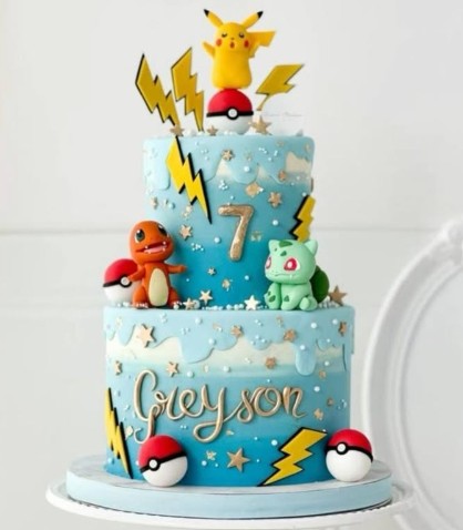 Special Order 6&8" Pokemon cake