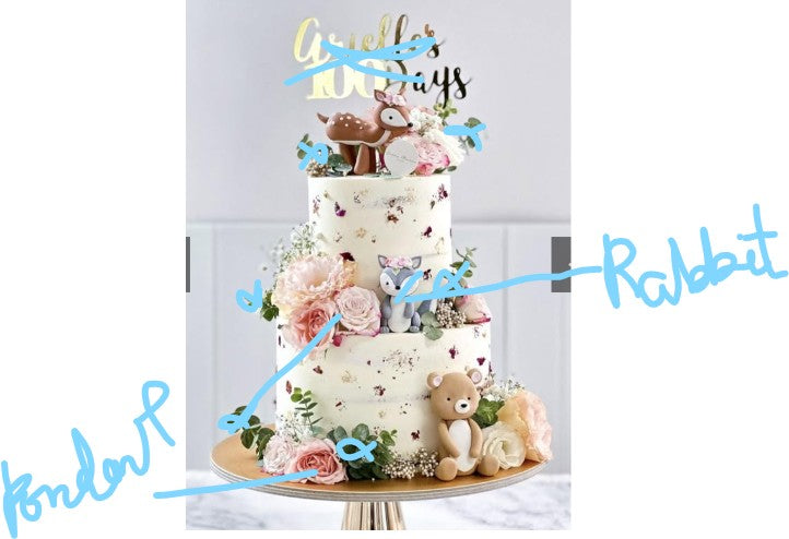 Special Order 6&8" Forest theme with cake package