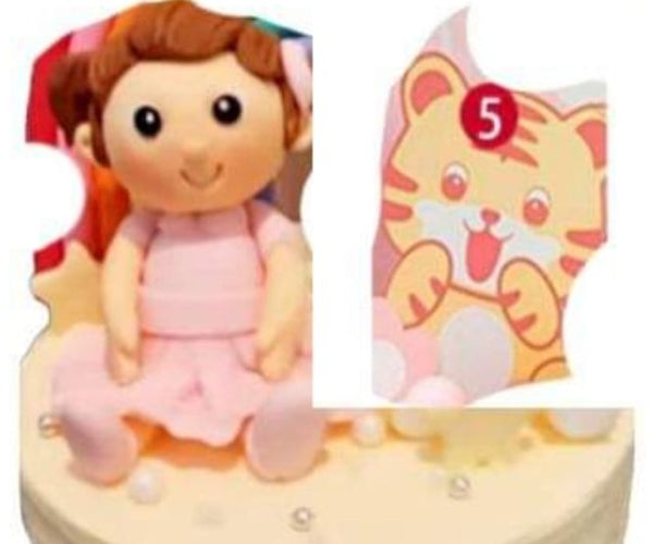 Special Order 5&7" GIrl and Pale yellow & brown strips Tiger Promo