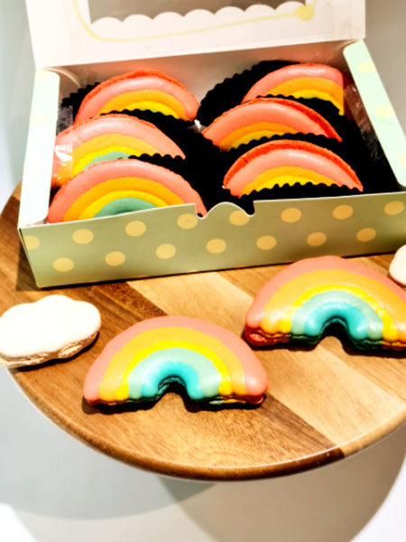 Rainbow & Cloud Macarons