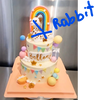 Special Order 6&8 Rabbit with Rainbow, Flags and Pastel Balls