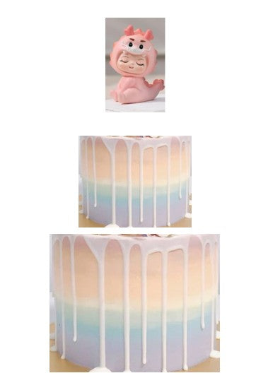 Special Order 5&7 Dragon Girl pastel cake package